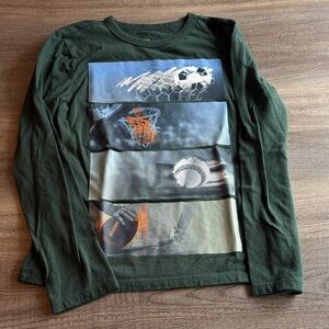 GAP Kids Green Long Sleeve Sports Tee